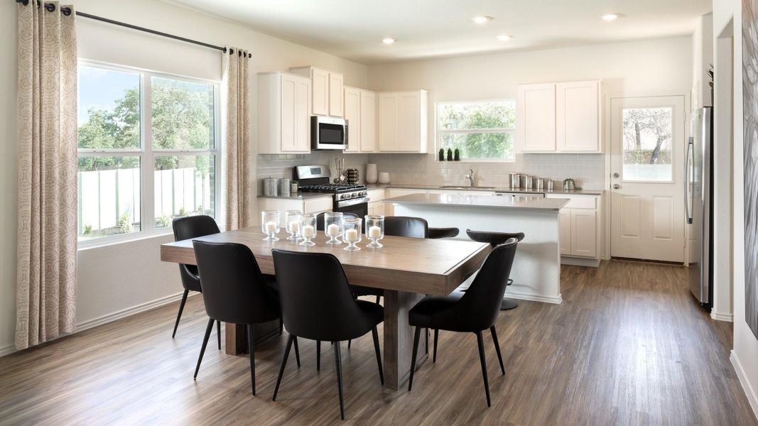 Furnished interior view inside a new home in Meadowlark Preserve, Pflugerville (Image 6).