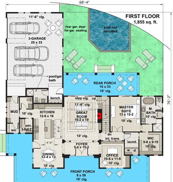 2D floor plan layout of this home in , Ball Ground, GA (Image 2).