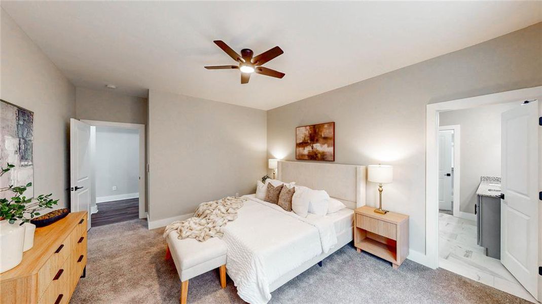 Furnished interior view inside a new home in , Denton (Image 10).