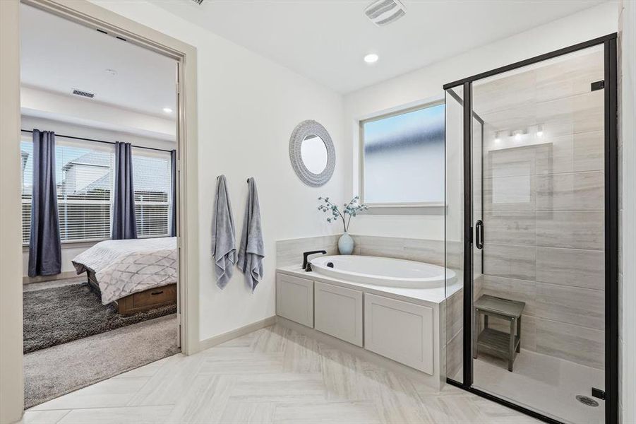 Furnished interior view inside a new home in Estates at Stacy Crossing, McKinney (Image 25).