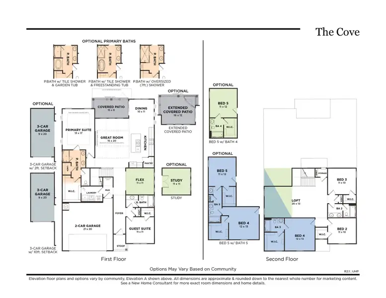 The Cove with Opt. 3-Car Garage & Gas Fireplace on Patio (R2.1)