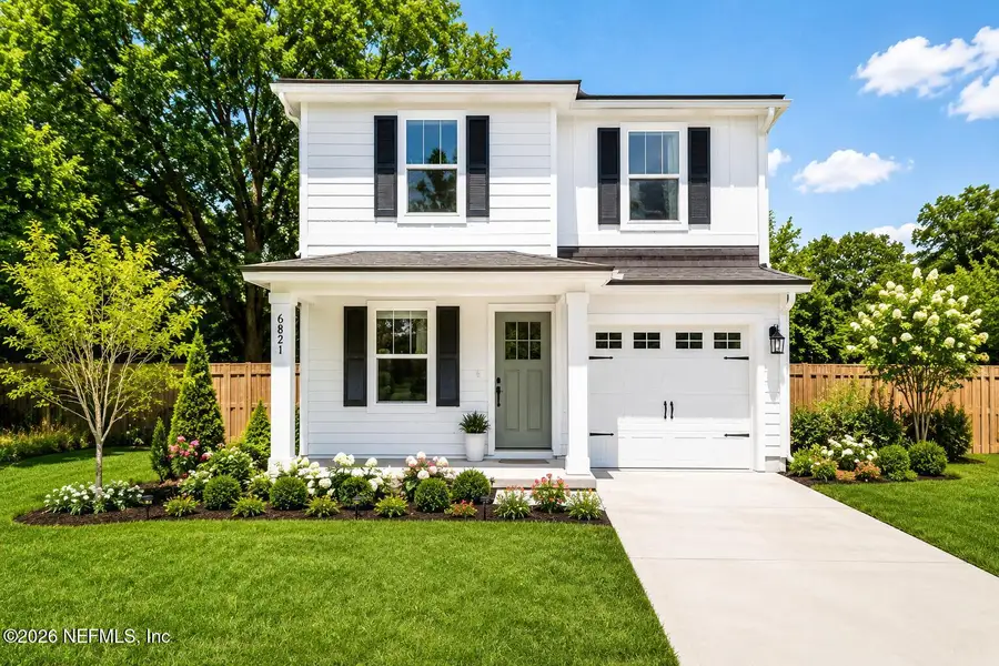 Front exterior of a new home in , Jacksonville, FL, highlighting curb appeal (Image 1). Front exterior of a new home in , Jacksonville, FL, highlighting curb appeal (Image 1).