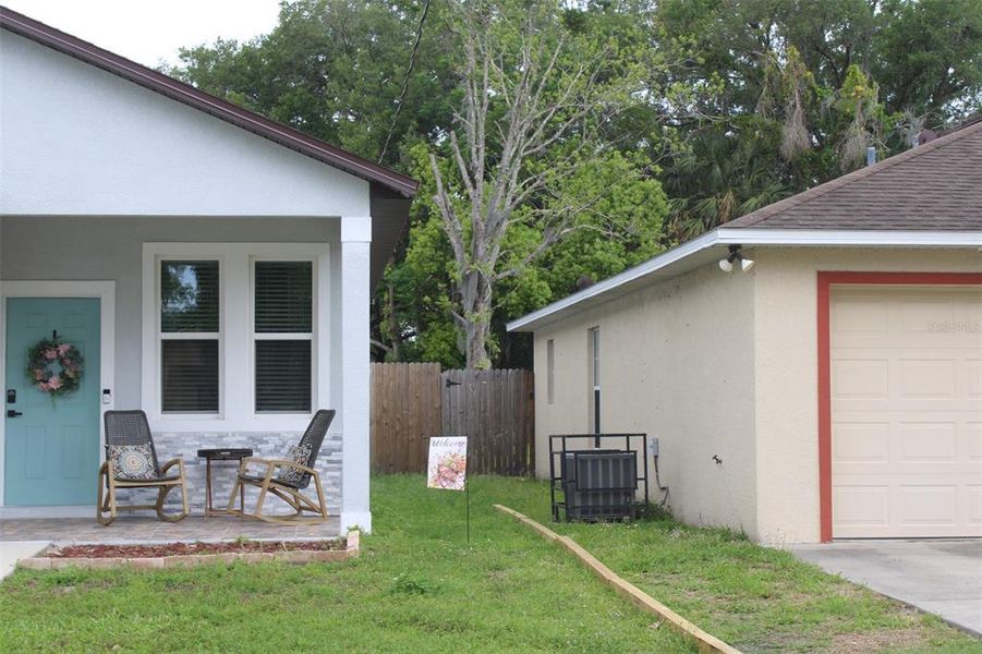 Exterior details and patio area of a home in , Sanford (Image 3). Exterior details and patio area of a home in , Sanford (Image 3).