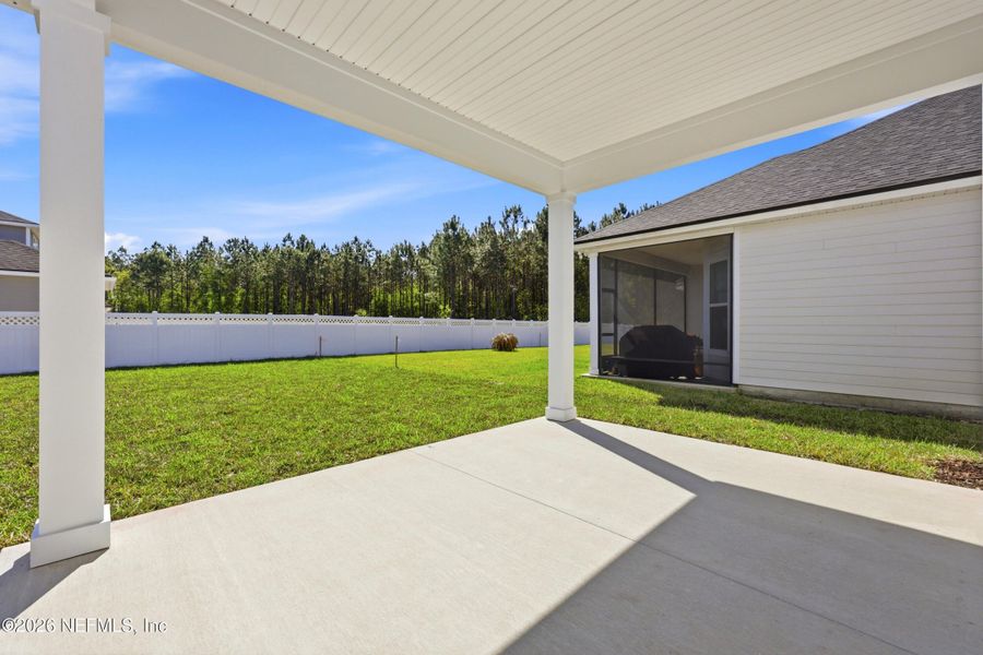 Exterior details and patio area of a home in Silver Landing At Silverleaf, St. Augustine (Image 4).