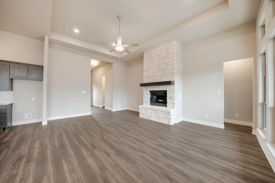 Representative unfurnished interior of a home built from the The Davinci by Whitestone Custom Homes in Johnson Ranch, Bulverde (Image 49).