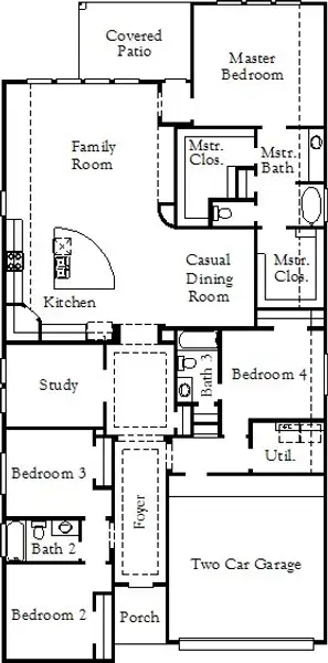 2D floor plan layout of this home in Legacy, League City, TX (Image 2). 2D floor plan layout of this home in Legacy, League City, TX (Image 2).
