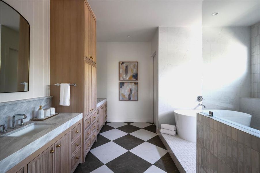 Furnished interior view inside a new home in , Dallas (Image 37).