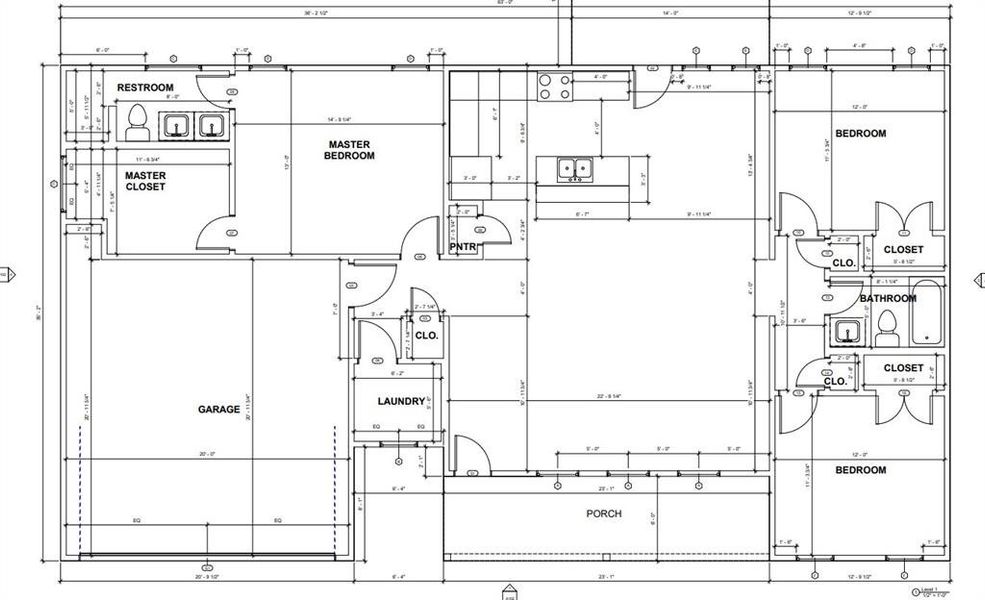 2D floor plan layout of this home in , Granbury, TX (Image 3). 2D floor plan layout of this home in , Granbury, TX (Image 3).