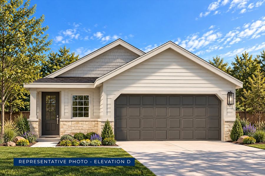 Representative exterior photo of a completed home built from the Wilson F by First Texas Homes in Oaklawn, Van Alstyne, TX (Image 6). Representative exterior photo of a completed home built from the Wilson F by First Texas Homes in Oaklawn, Van Alstyne, TX (Image 6).