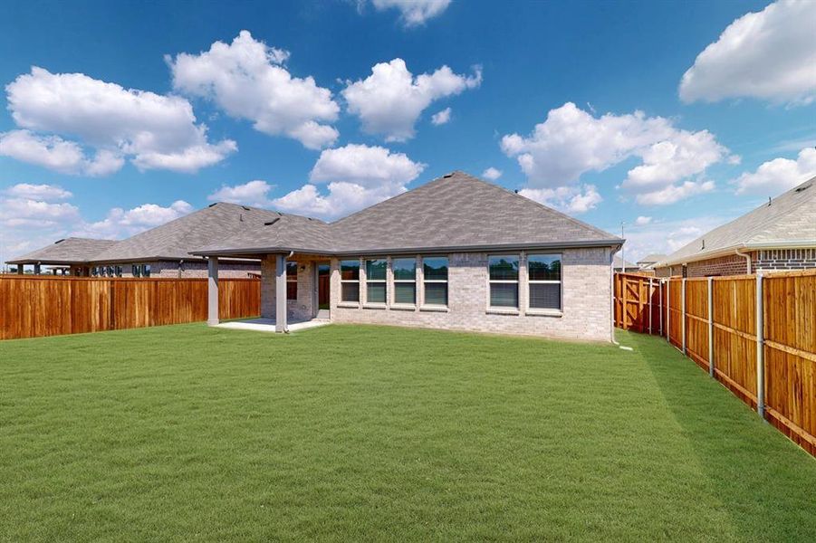 Exterior details and patio area of a home in Meadow Park, Denton (Image 3). Exterior details and patio area of a home in Meadow Park, Denton (Image 3).