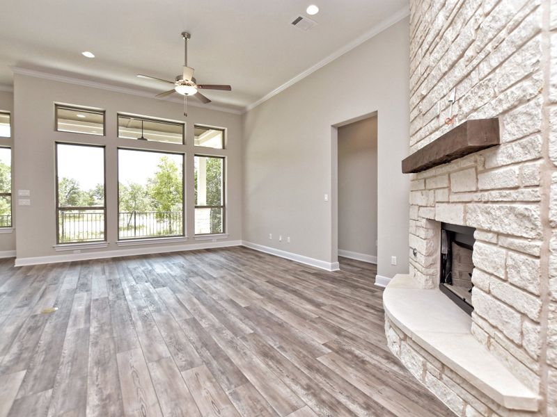 Representative unfurnished interior of a home built from the Siena III by Giddens Homes in Clearwater Ranch, Liberty Hill (Image 221).