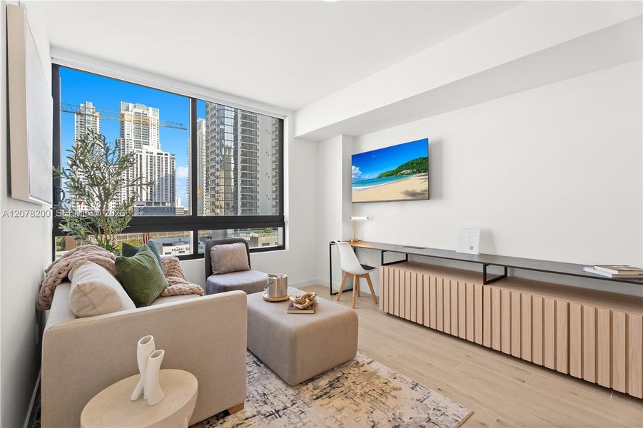 Furnished interior view inside a new home in , Miami (Image 10).