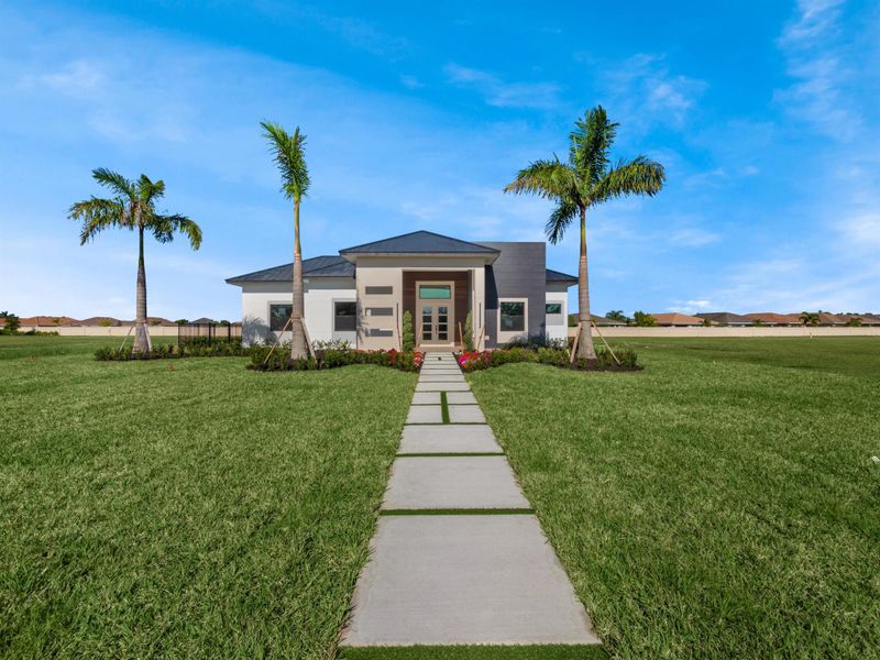 Front exterior of a new home in , Port St. Lucie, FL, highlighting curb appeal (Image 30).