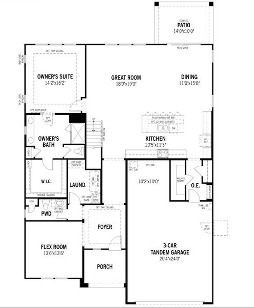 2D floor plan layout of this home in Bella Vista Farms, San Tan Valley, AZ (Image 2). 2D floor plan layout of this home in Bella Vista Farms, San Tan Valley, AZ (Image 2).