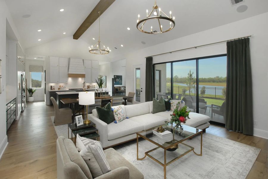 Representative furnished interior of a home built from the Overlook by Drees Custom Homes in The Highlands - 75', Porter (Image 5).