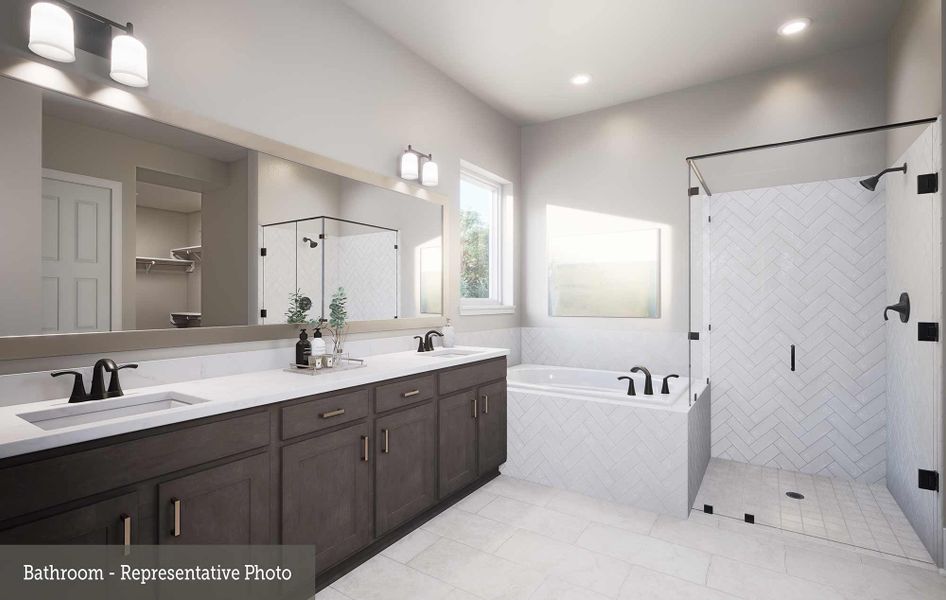 Furnished interior view inside a new home in Sienna - Grove Collection, Missouri City (Image 7).