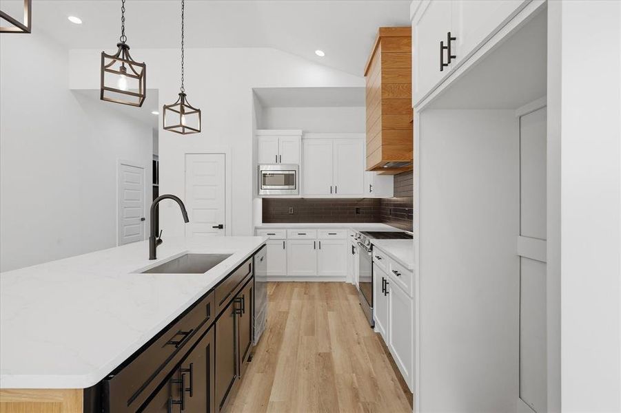 Custom hardwood cabinets