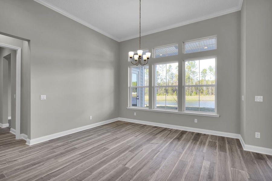 Representative unfurnished interior of a home built from the Riverdale by Riverside Homes in Hidden Creek at SilverLeaf, St. Augustine (Image 23). Representative unfurnished interior of a home built from the Riverdale by Riverside Homes in Hidden Creek at SilverLeaf, St. Augustine (Image 23).