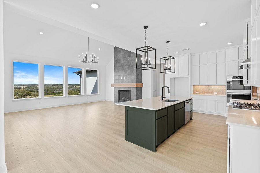 Furnished interior view inside a new home in Lariat - 80', Liberty Hill (Image 6).