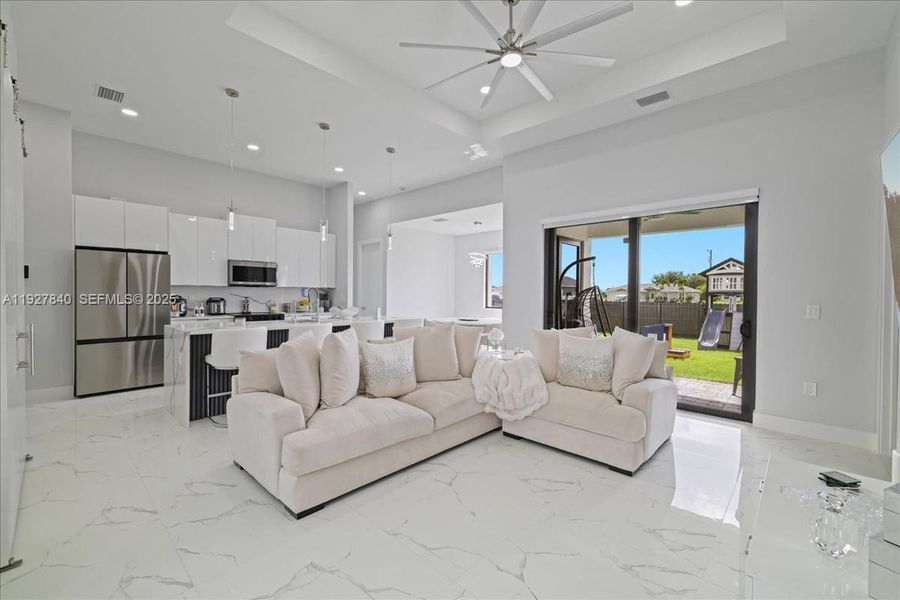 Furnished interior view inside a new home in , Cape Coral (Image 8). Furnished interior view inside a new home in , Cape Coral (Image 8).