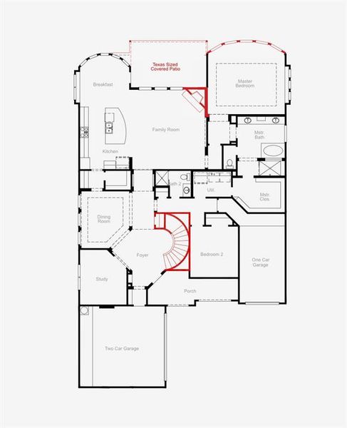 2D floor plan layout of this home in , Mansfield, TX (Image 3).