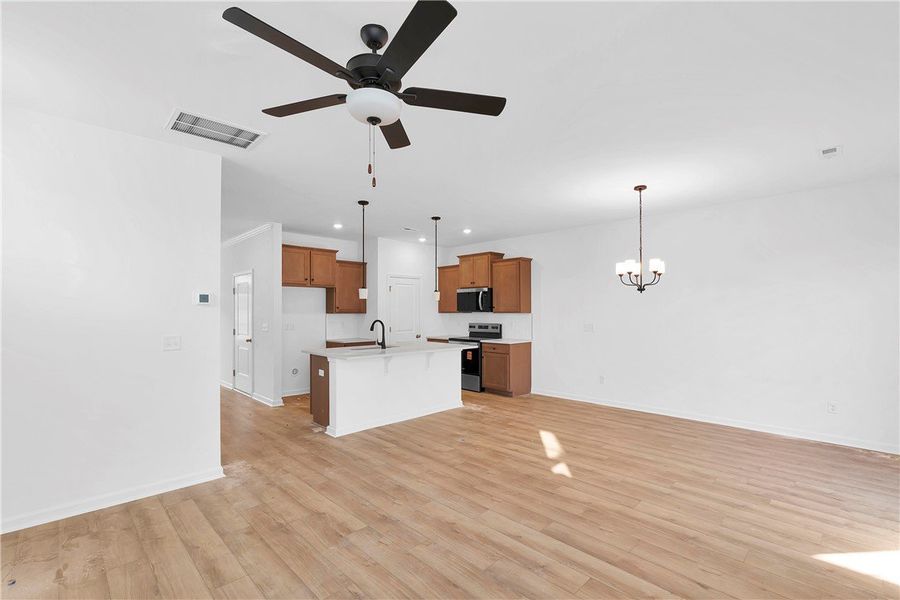 Spacious, unfurnished interior of a new home in Meece Townhomes, Easley (Image 14). Spacious, unfurnished interior of a new home in Meece Townhomes, Easley (Image 14).