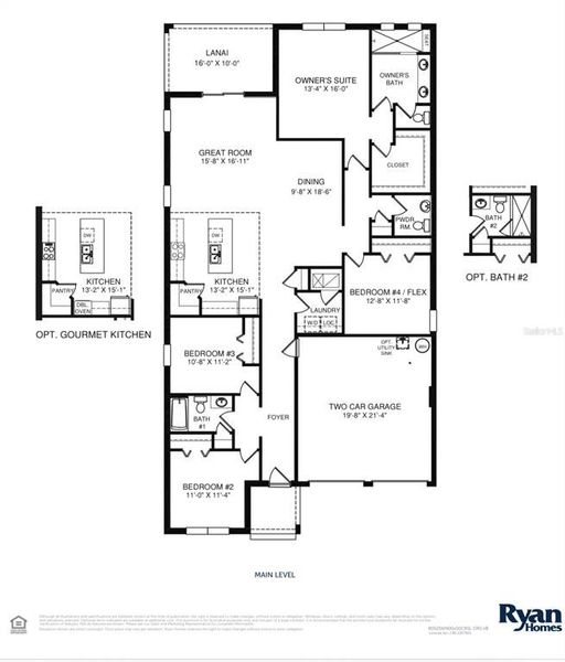 2D floor plan layout of this home in The Palms at Venetian Bay, New Smyrna Beach, FL (Image 6). 2D floor plan layout of this home in The Palms at Venetian Bay, New Smyrna Beach, FL (Image 6).