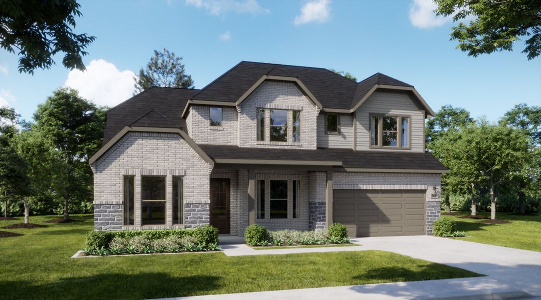 Representative exterior photo of a completed home built from the Solstice by Risewell Homes in Lovers Landing, Forney, TX (Image 3).