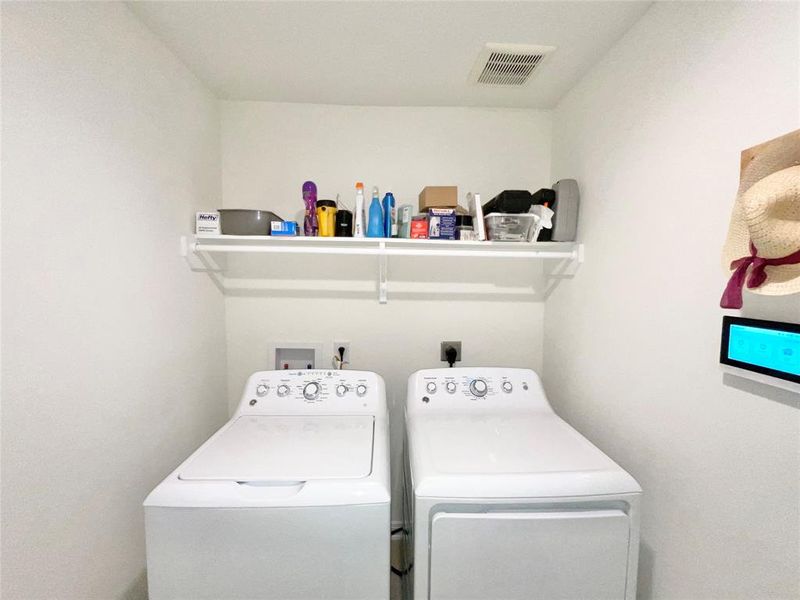 Shelving in the Laundry room.