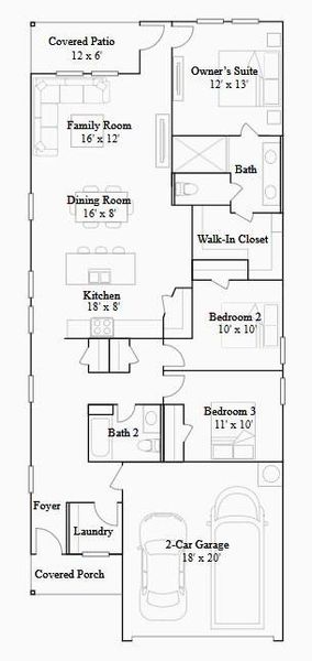 2D floor plan layout of this home in Timbers Edge, Splendora, TX (Image 2). 2D floor plan layout of this home in Timbers Edge, Splendora, TX (Image 2).
