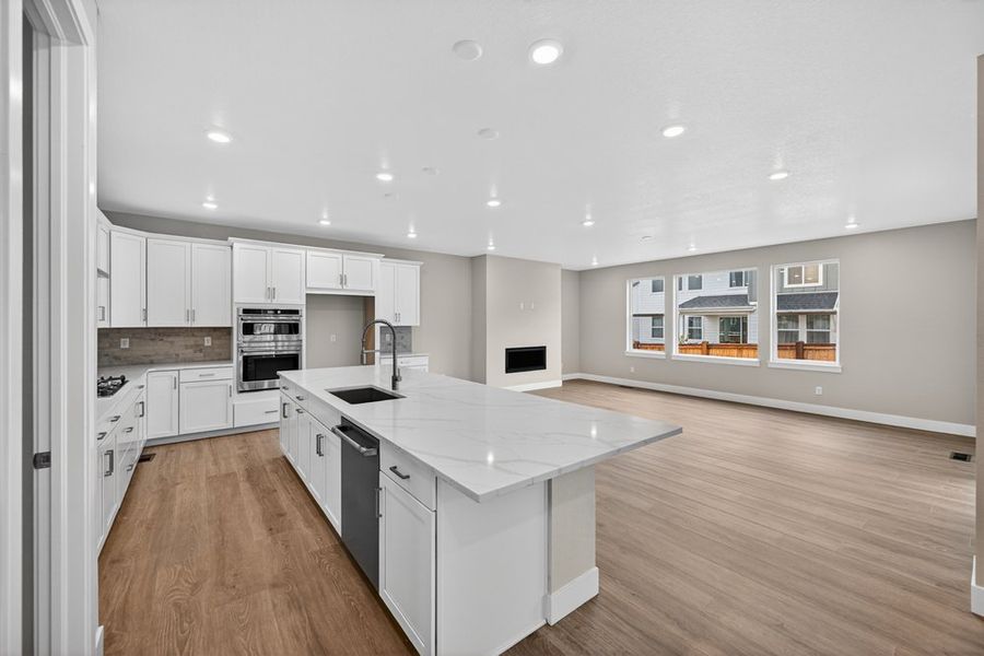 Furnished interior view inside a new home in Trailstone, Arvada (Image 12).
