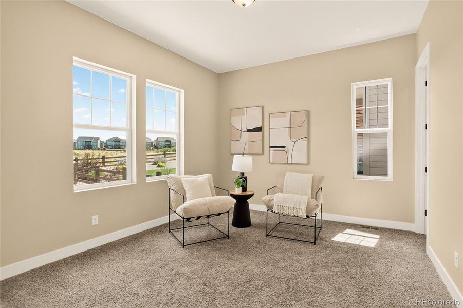 Main floor flex space can be playroom/library Main floor flex space can be playroom/library