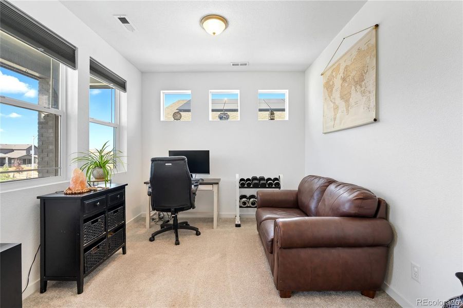 Furnished interior view inside a new home in Ascent Village at Sterling Ranch - Single Family Homes, Littleton (Image 34). Furnished interior view inside a new home in Ascent Village at Sterling Ranch - Single Family Homes, Littleton (Image 34).