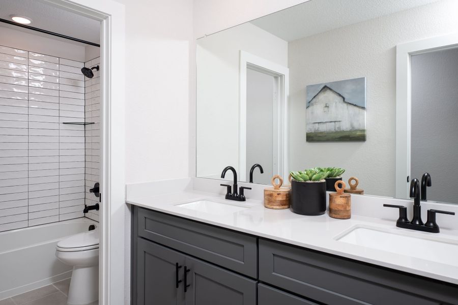 Representative furnished interior of a home built from the Laurel by Tri Pointe Homes in The Retreat at Harvest, Argyle (Image 6).
