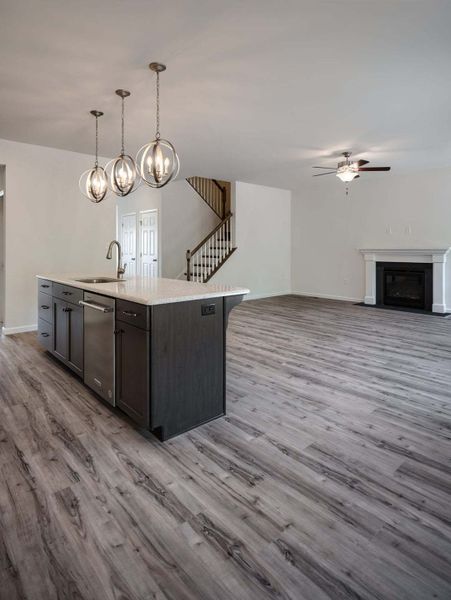 Classic Kitchen and Family Room