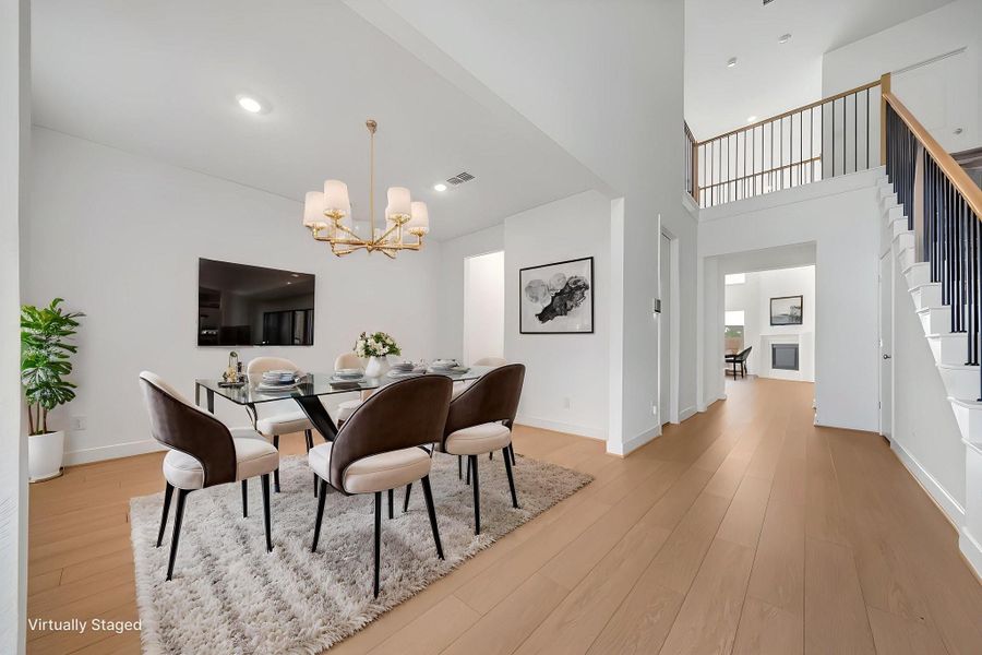 Elegant Dining Area Off the Entrance, Perfect for Welcoming Guests. 20Ft Stunning Entryway. Elegant Dining Area Off the Entrance, Perfect for Welcoming Guests. 20Ft Stunning Entryway.