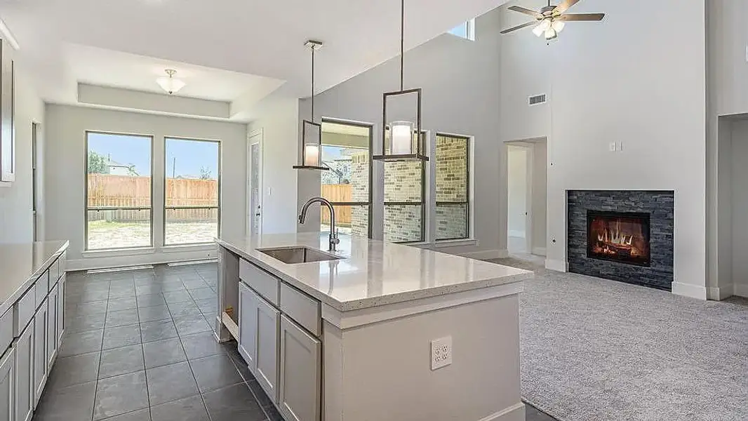 Furnished interior view inside a new home in Meridiana, Manvel (Image 3).
