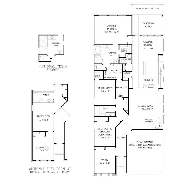 2D floor plan layout for the Oakley by Chesmar Homes in Sunterra, Katy, TX (Image 4). 2D floor plan layout for the Oakley by Chesmar Homes in Sunterra, Katy, TX (Image 4).