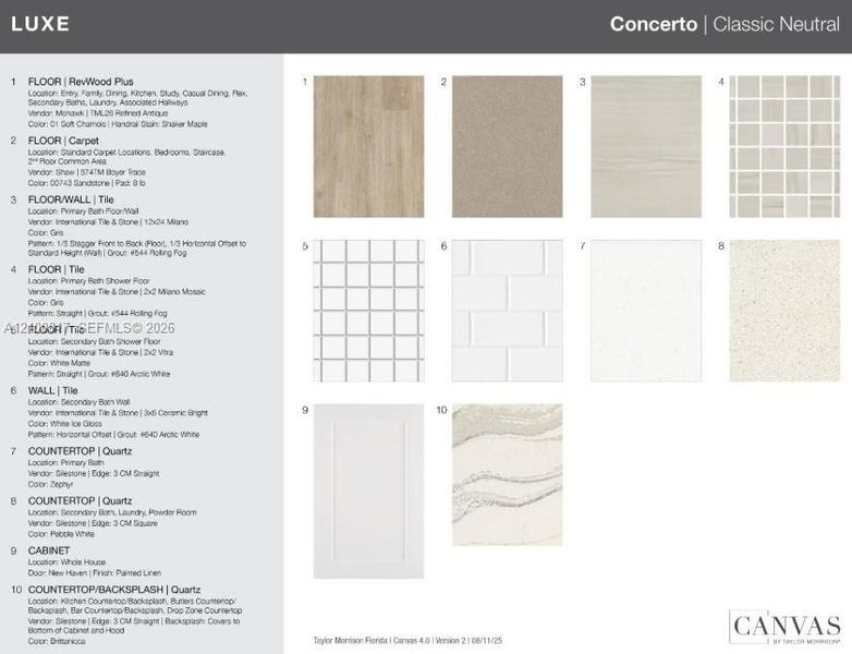 15690 Genova Drive design selections!