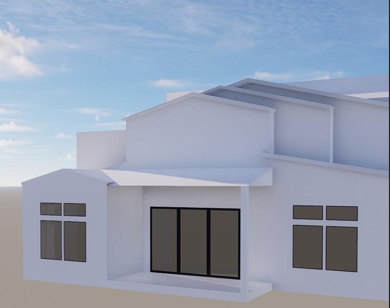 Exterior rendering of this home design in , Houston, TX (Image 6).