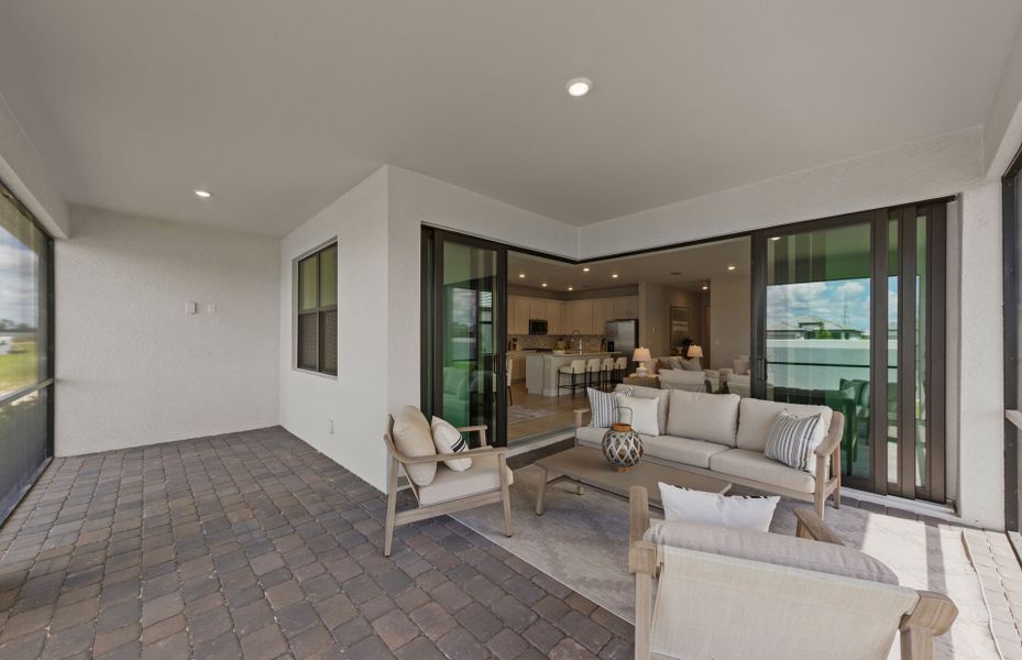 Exterior details and patio area of a home in Arbor Oaks, North Port (Image 3). Exterior details and patio area of a home in Arbor Oaks, North Port (Image 3).