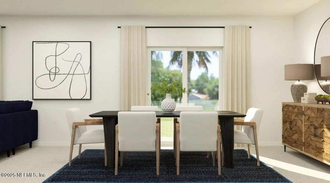 Furnished interior view inside a new home in Holstein Crossing: Holstein Crossing 40s, Green Cove Springs (Image 5). Furnished interior view inside a new home in Holstein Crossing: Holstein Crossing 40s, Green Cove Springs (Image 5).