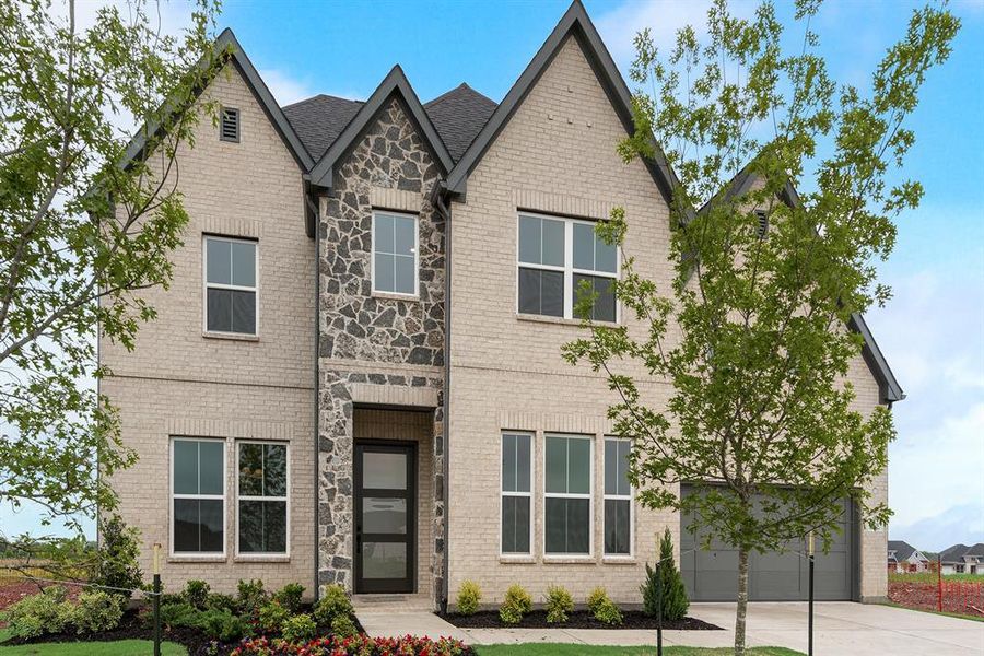 Front exterior of a new home in The Homestead - 62', Rockwall, TX, highlighting curb appeal (Image 20).