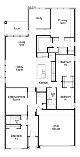 2D floor plan layout of this home in Ridgeline, McKinney, TX (Image 4). 2D floor plan layout of this home in Ridgeline, McKinney, TX (Image 4).