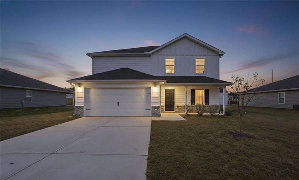 Front exterior of a new home in Kingston Park, Kingston, GA, highlighting curb appeal (Image 1). Front exterior of a new home in Kingston Park, Kingston, GA, highlighting curb appeal (Image 1).