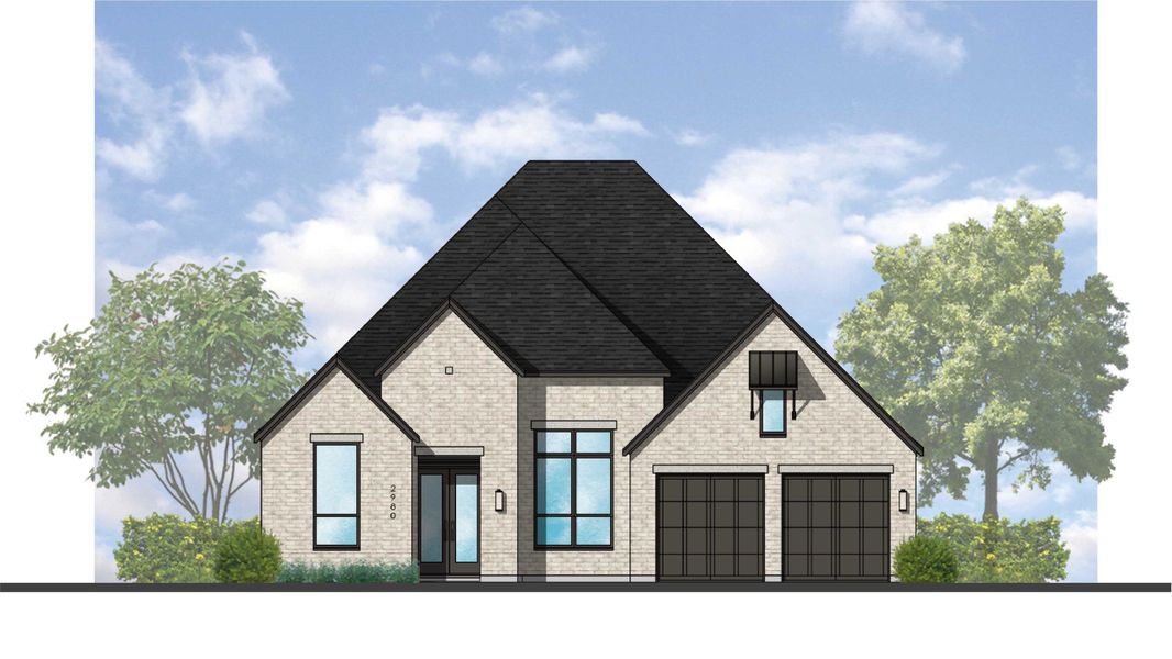 Representative rendering of the exterior for the 216 Plan by Highland Homes (Image 5).