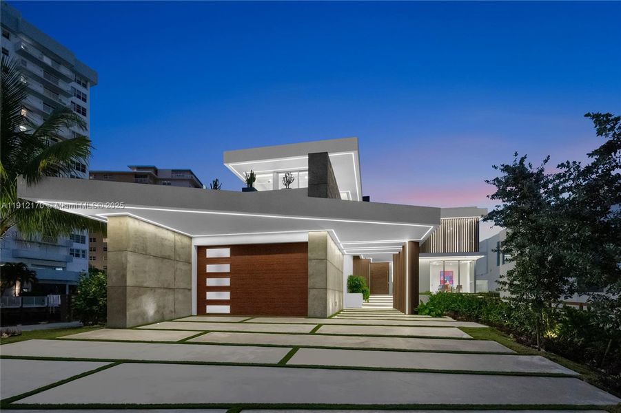 Front exterior of a new home in , Hallandale Beach, FL, highlighting curb appeal (Image 1).