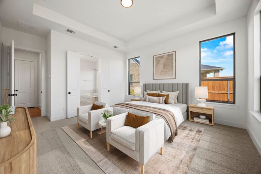 Furnished interior view inside a new home in Chatham Reserve, Providence Village (Image 15).