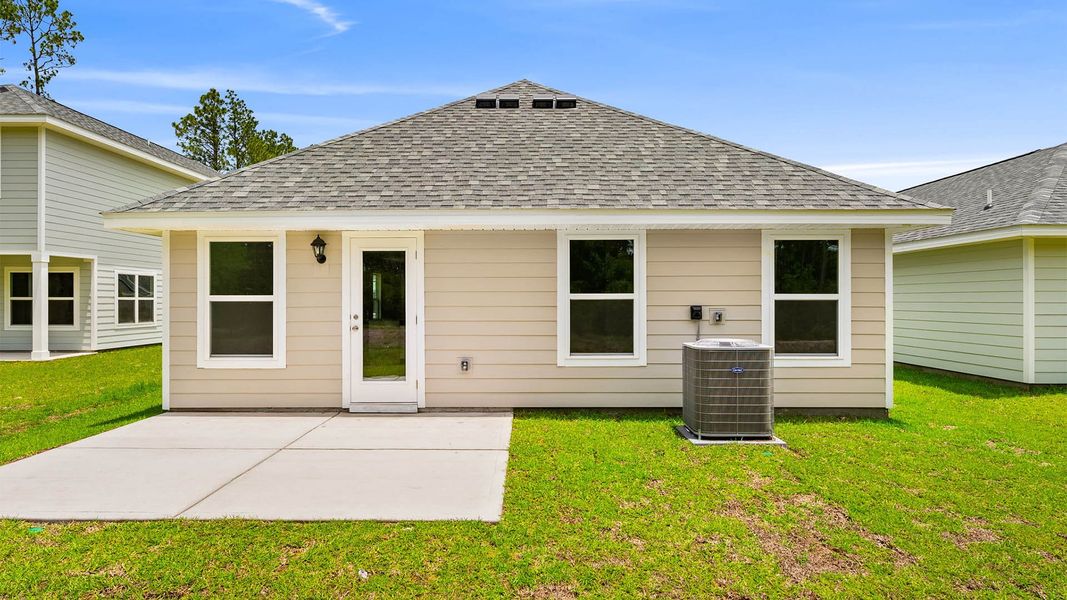 Exterior details and patio area of a home in Chateau Nemours, Port Saint Joe (Image 23).