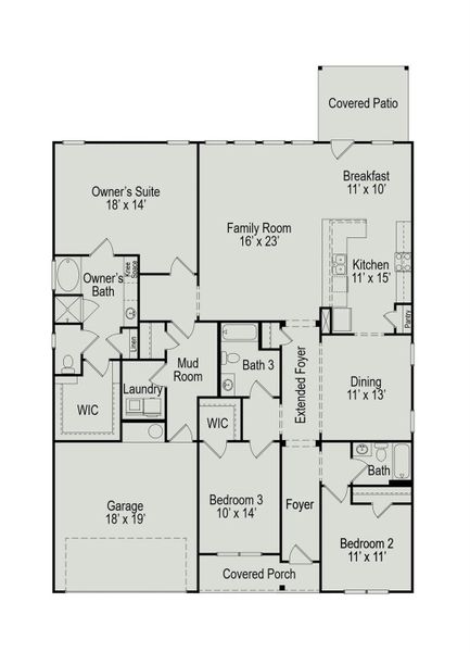 2D floor plan layout of this home in Foxtail Palms, Manvel, TX (Image 2). 2D floor plan layout of this home in Foxtail Palms, Manvel, TX (Image 2).